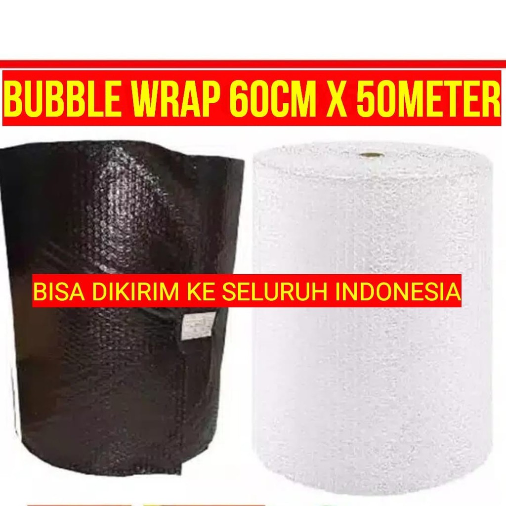 

BUBBLE WRAP ROLL 60CM X 50 METER MURAH SURABAYA/MALANG /JAWA TIMUR / SIDOARJO / HITAM / BENING