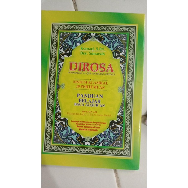 BUKU DIROSA PENDIDIKAN AL-QUR'AN ORANG DEWASA BERKUALITAS [ORIGINAL]