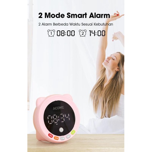 ACOME A9 ALarm Clock Bluetooth Speaker with LED Display Green