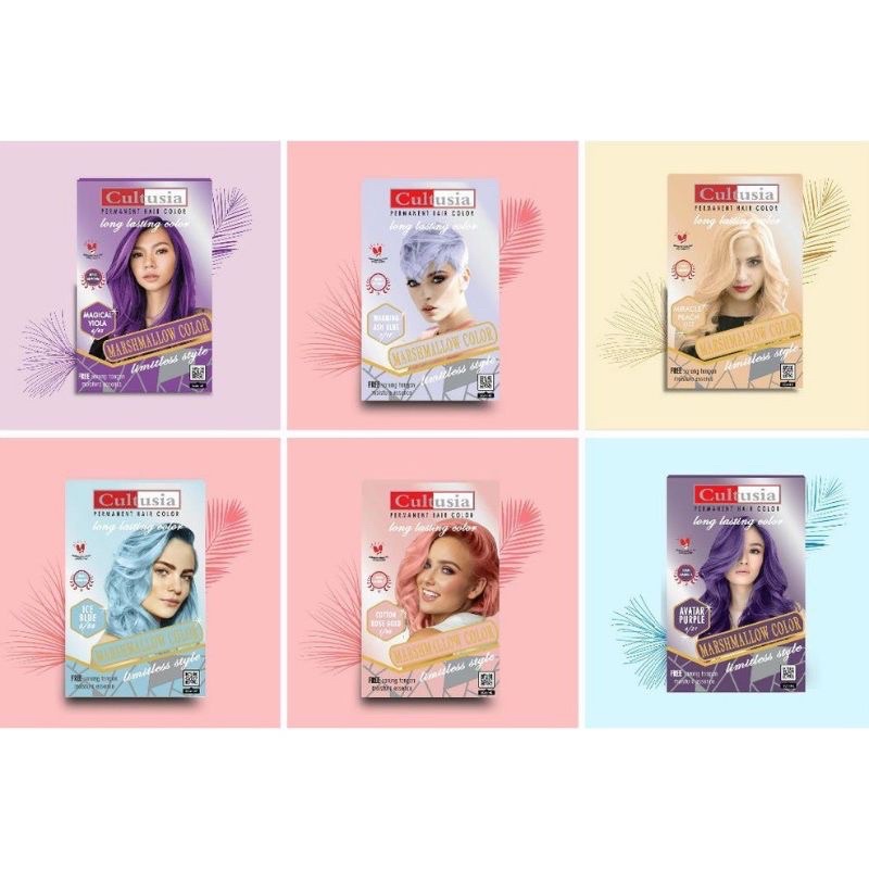 &lt;cn.x&gt; cultusia marshmallow color - cat rambut cultusia marshmallow pastel baru