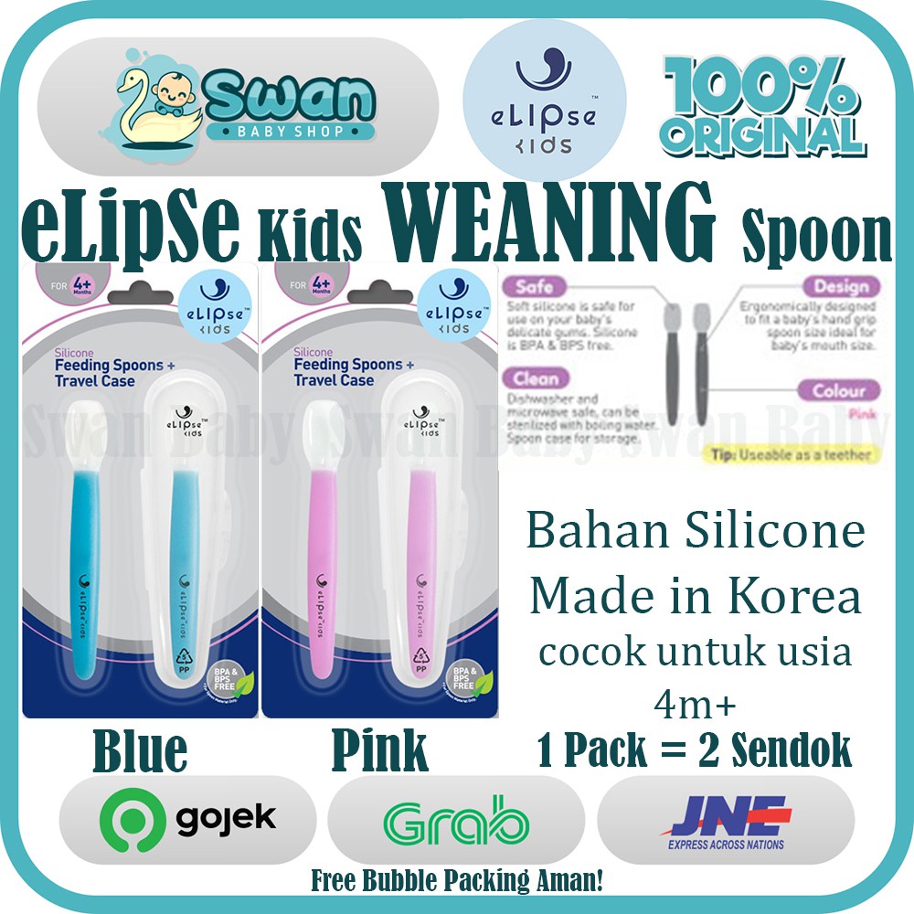 Elipse Kids Weaning Spoon Set / Sendok Bayi / Sendok Silicone
