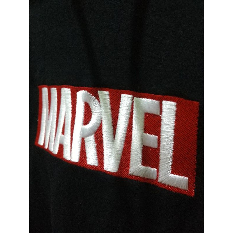 Hoodie H&amp;M Marvel Hitam Black Wanita Pria Full Tag Free Paper bag