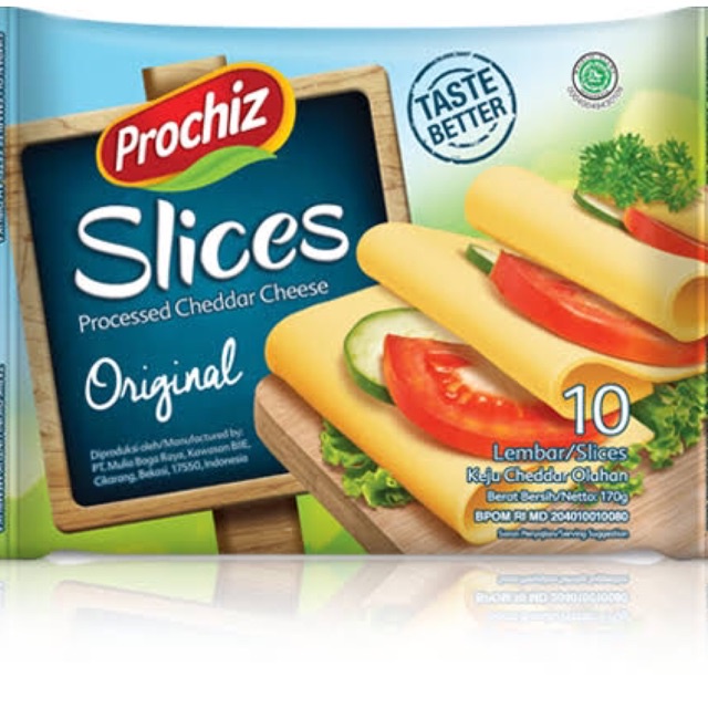 

Prochiz Slice Cheddar isi 10 170 gram