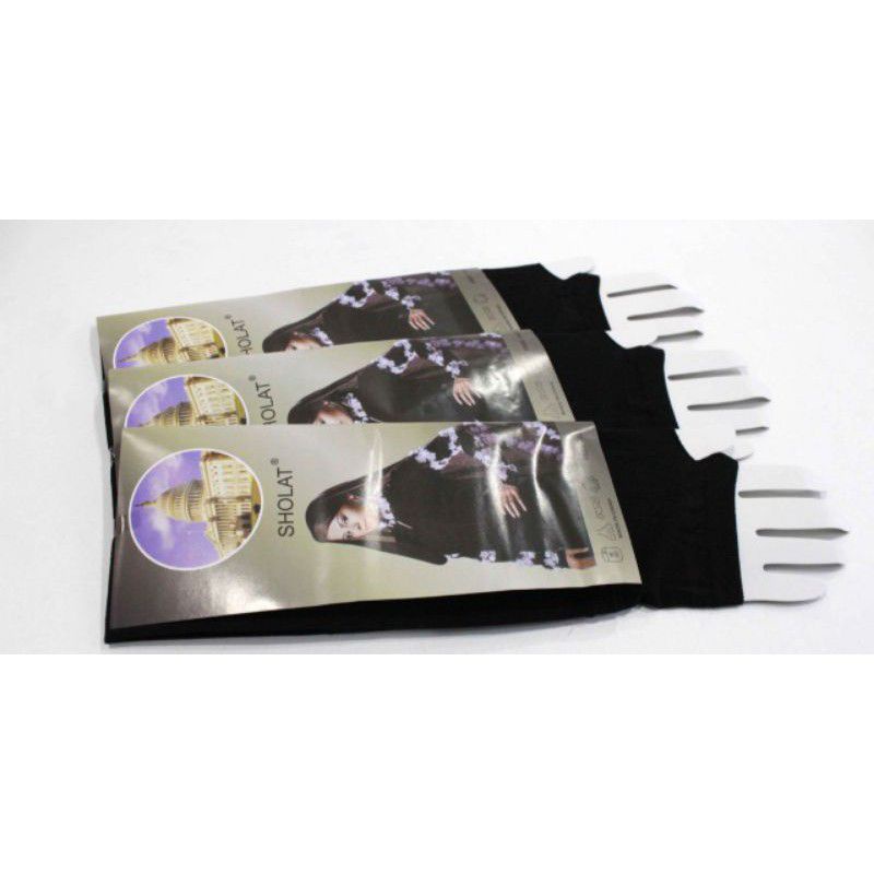 DEKER HIJAB MUSLIMAH SARUNG TANGAN HANDSOCK JEMPOL WANITA PEREMPUAN CEWEK POLOS HITAM COKLAT PUTIH