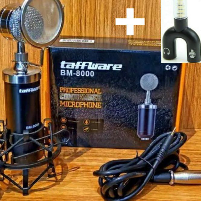 mic BM8000 microphone condenser taffware - Silver