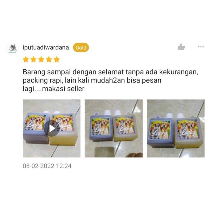 LUCKY 500 ml - Shampoo Anti Kutu Scabies Jamur Kucing Kelinci Anjing Shampoo Hewan Literan