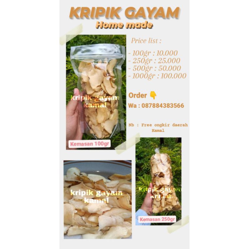 

kripik gayam Khas Madura kemasan 500gr