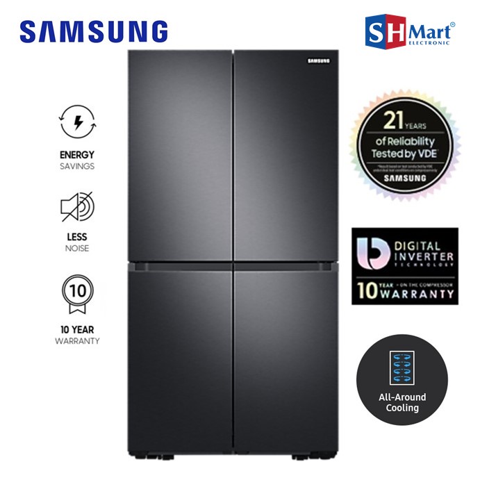 SAMSUNG KULKAS MULTI DOOR SIDE BY SIDE RF59A70T0B1/SE  WITH ALL AROUND COOLING 667 LITER (MEDAN)