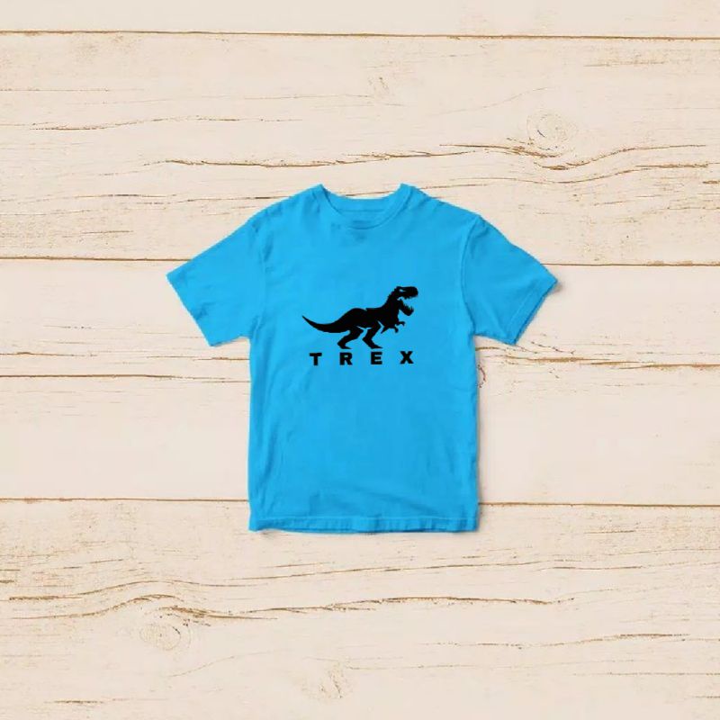 kaos anak anak laki laki dan perempuan unisex  KAOS DINOSARUS TREX SIZE S M L XL