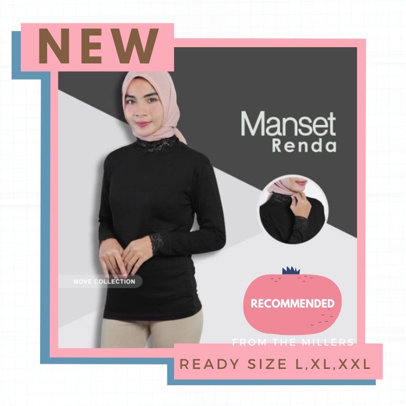 COD MANSET LENGAN PANJANG MANSET HIJAB LENGAN PANJANG MANSET KAOS POLOS MANSET RENDA PANJANG