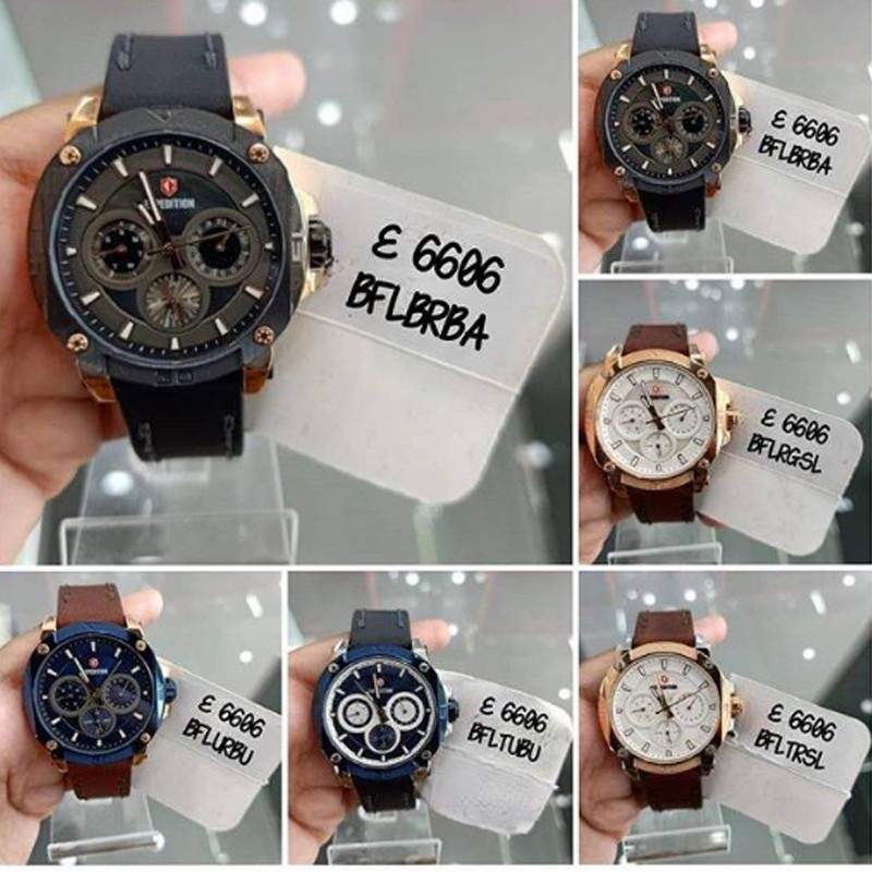 JAM TANGAN Jam Tangan Original Expedition 6606 Kulit Rantai MCBEPBASLGaransi 1 Tahun International R