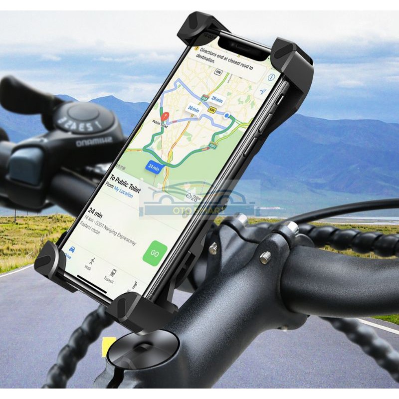 Bike Stand Pegangan HP Sepeda+motor  Holder Phone Log Biycle Phone Holder