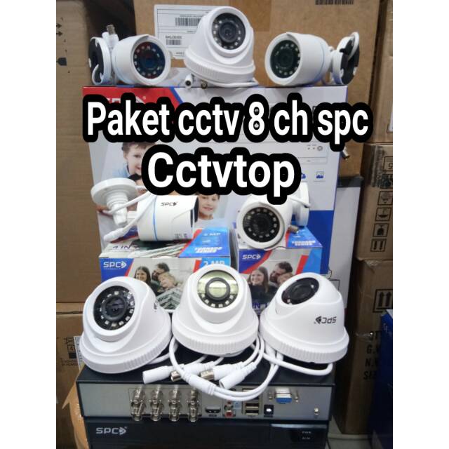 Paket cctb spc 8 ch 2mp + hdd 2 TB komplit tinggal pasang