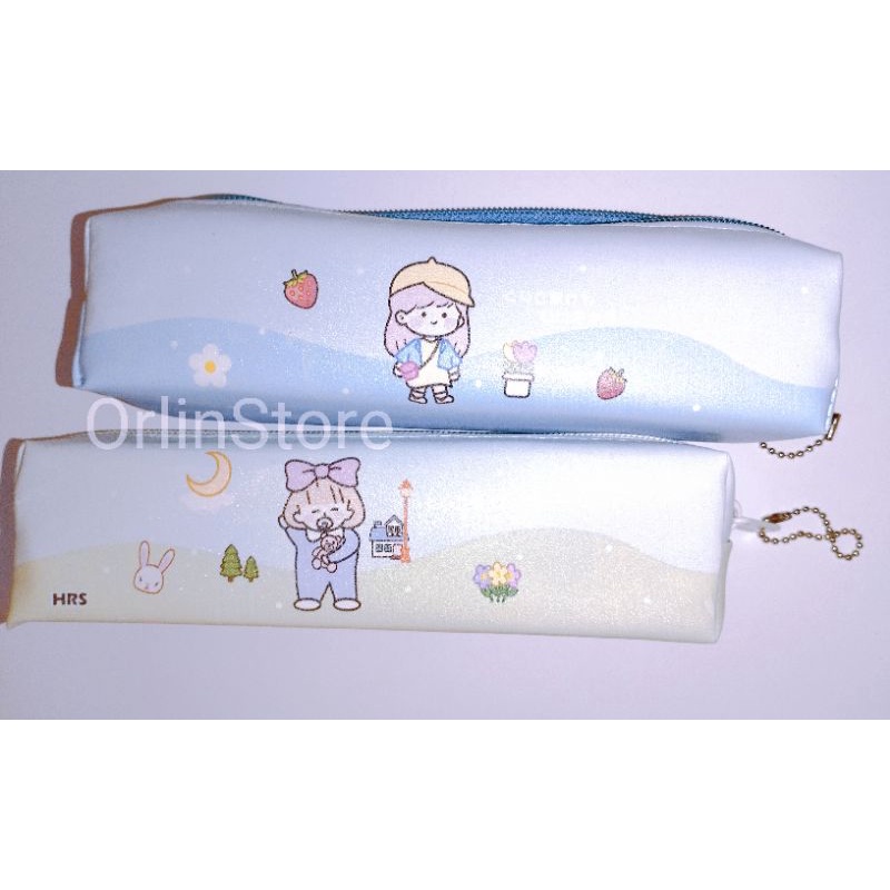 Pouch viny nett / tepak pensil murah / kotak pensil/ tempat pensil