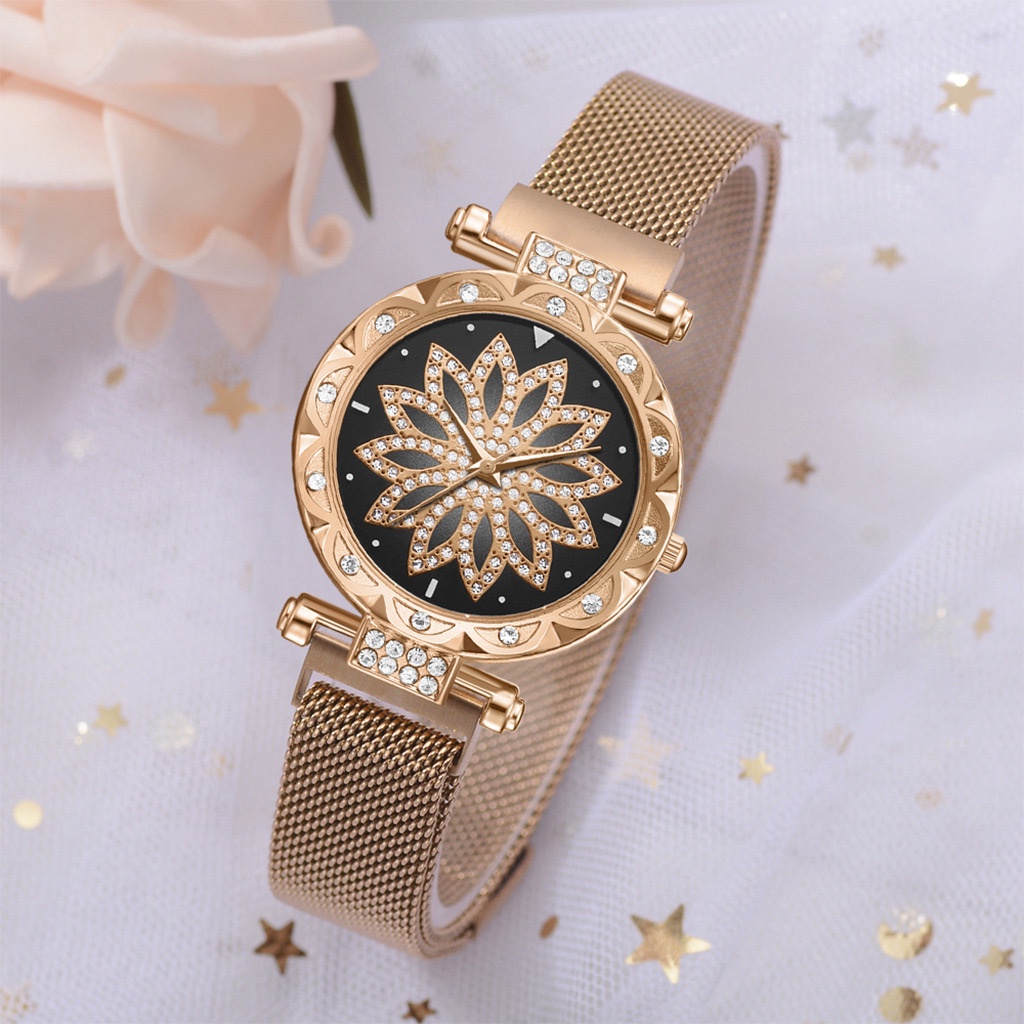 ✅COD [READY STOCK] JAM TANGAN MURAH CEWEK BARU FASHION JAM TANGAN WANITA GROSIR ANTI AIR W35-rose goid