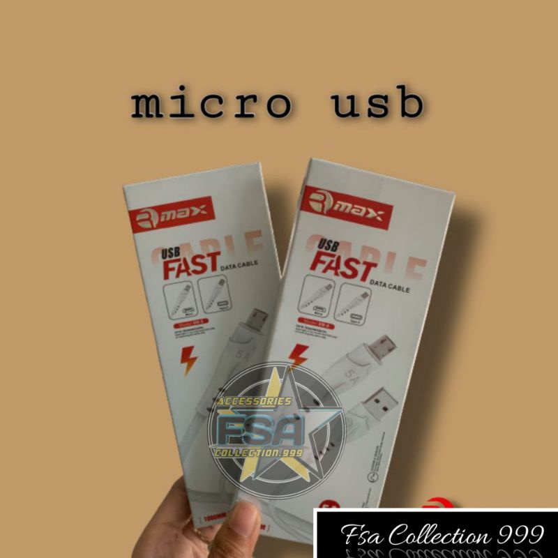 KABEL DATA MICRO USB DAN TYPE C FAST SPEED CHARGING 5A PANJANG 100cm (R-MAX 5A)