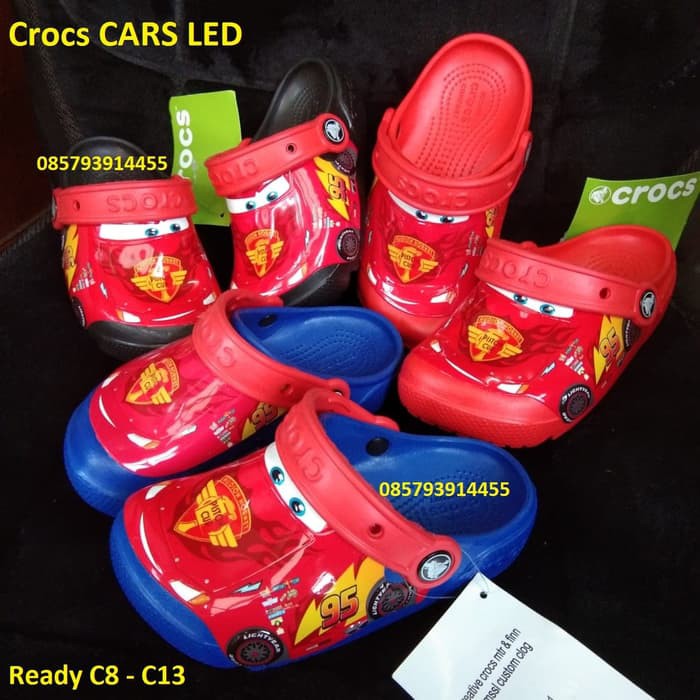 Crocs anak cars / Sepatu sandal crocs / crocs led cars / crocs lampu q2