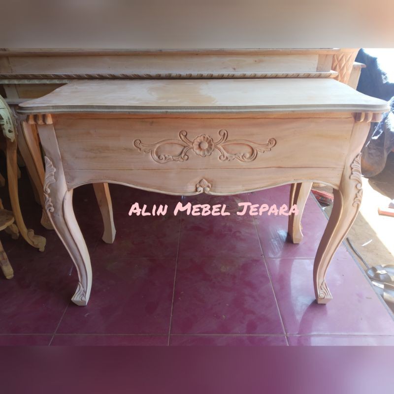 Meja dekorasi pelaminan meja domas asli furniture jepara