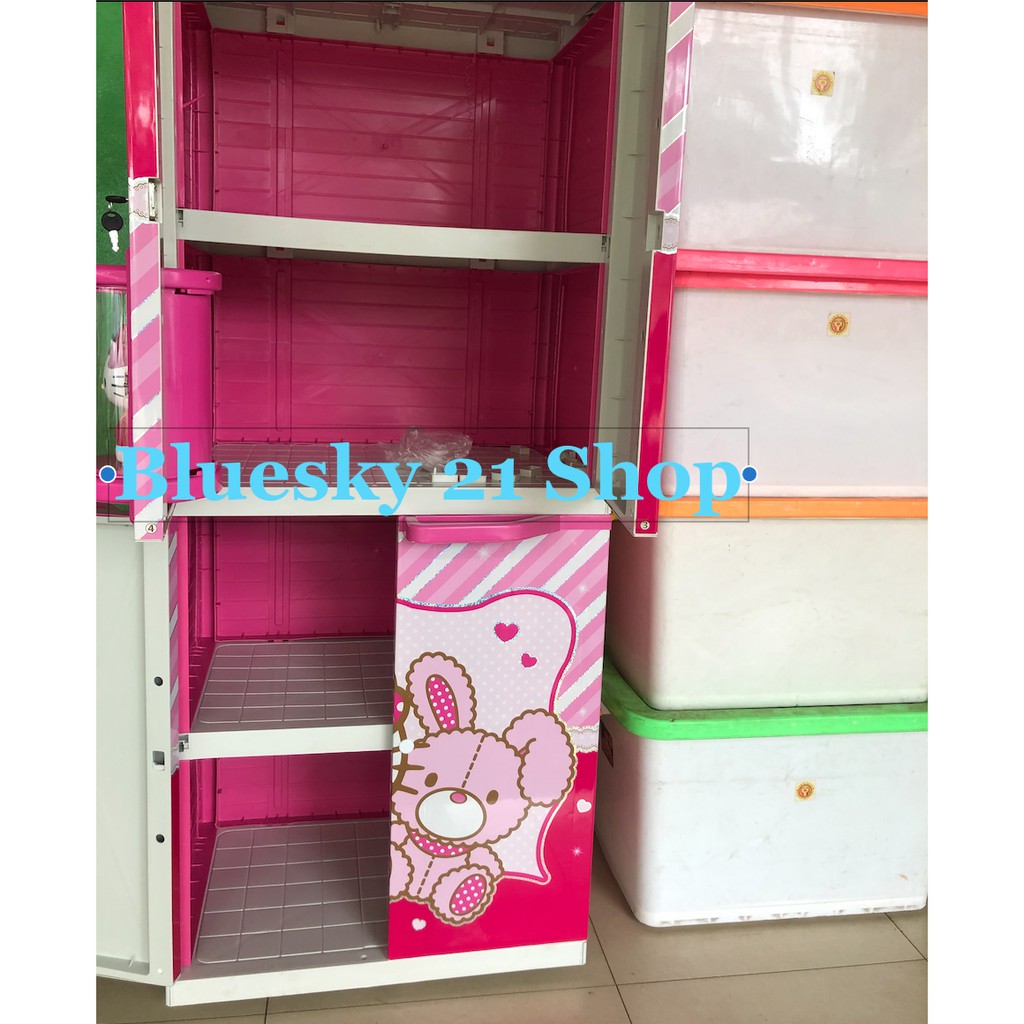 Lemari Plastik Anak Lemari Hello Kitty Lemari Msc Doll Naiba 9284 Shopee Indonesia