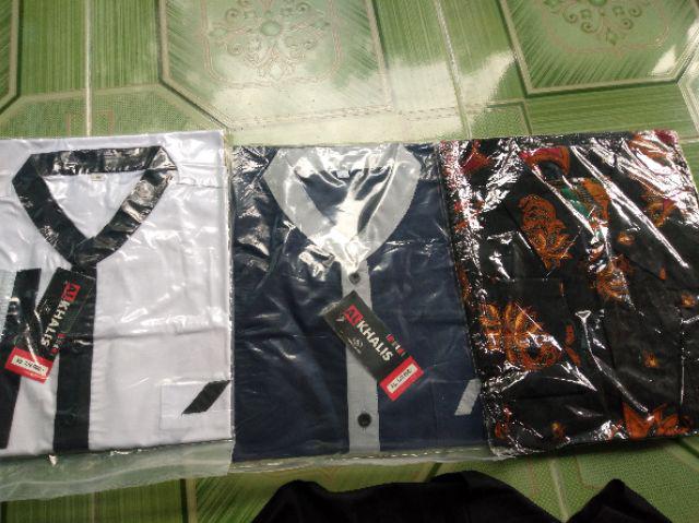 Kemeja Batik Motif Kubis Hitam Baju Seragam Kantor Alkhalis