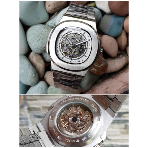 JAM TANGAN PATEK PHILLIPE PRIA AUTOMATIC STAINLESS STEEL ORIGINAL BM