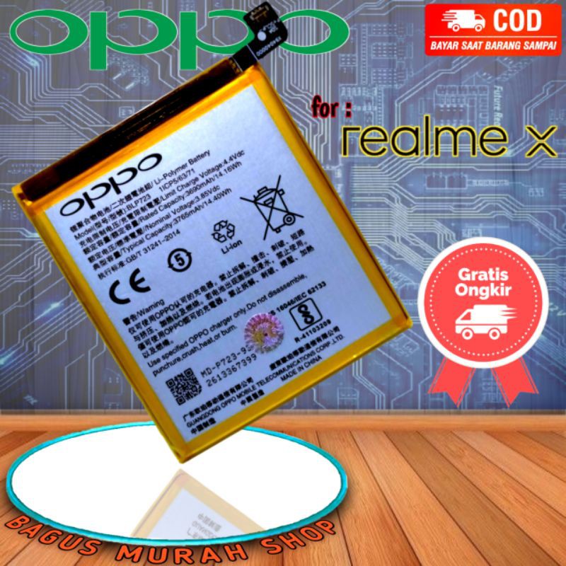 BATERAI BATRE BATTERY REALME X  BATRAI kompatibel HP OPPO BLP723 / REALME-X BLP 723