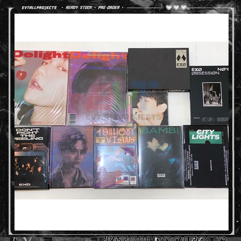 (UNSEALED ALBUM ONLY NO PHOTOCARD) EXO BAEKHYUN DELIGHT CHEMISTRY CINNAMON BAMBI JEWEL DREAMY OBSESS