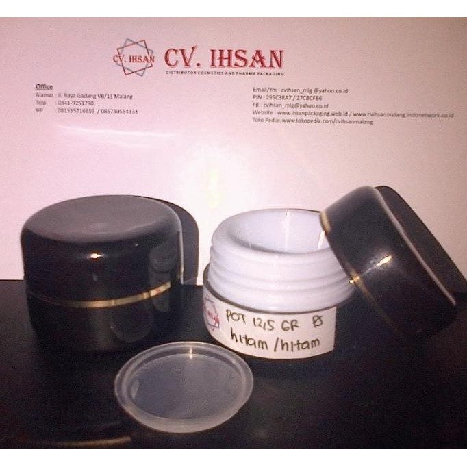 POT CREAM 12,5 GRAM HITAM/HITAM PS