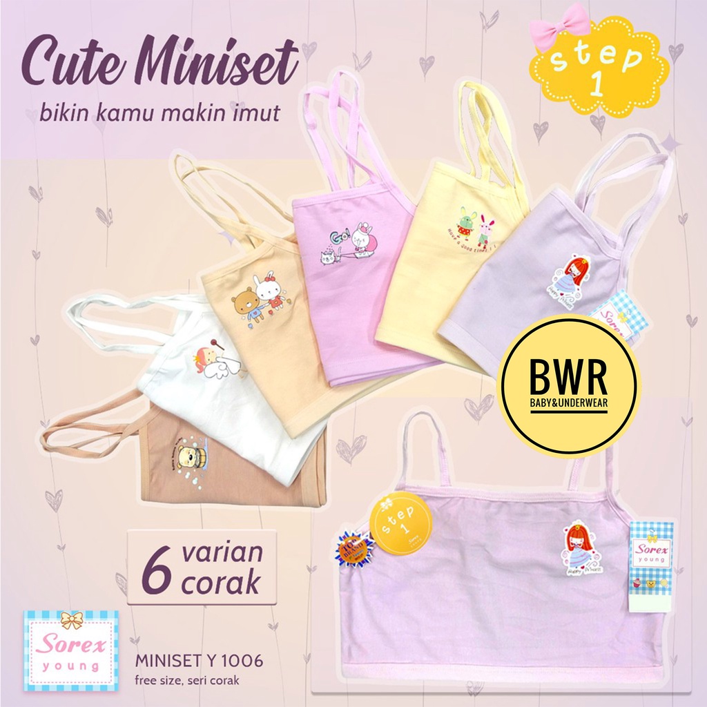 [ 3pc ] Miniset Sorex Y1006 Young | Miniset Remaja ABG Tali Kecil Step 1 - Bwr