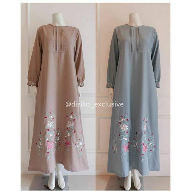 Gamis Bordir Bunga DSK039