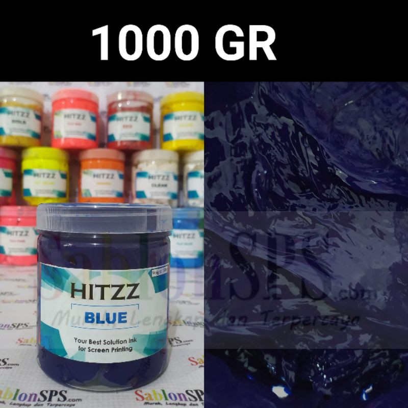 TINTA PLASTISOL BIRU DISTRO CLOTHING 1KG HITZZ