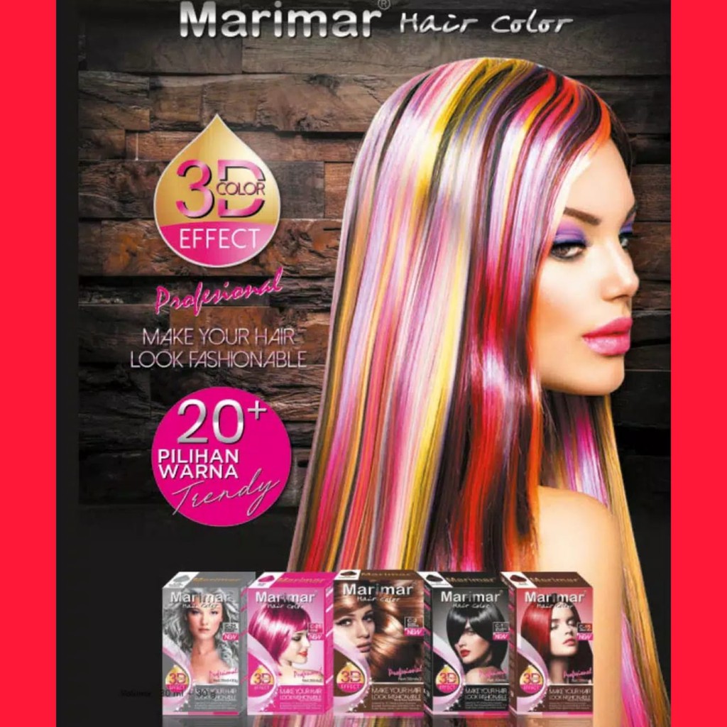 (BISA COD) Marimar Hair Color 3D Color Effect 30ml - Pewarna Rambut