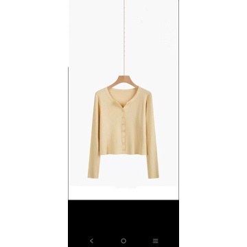 CROP TOP CARDIGAN KANCING / CARDI RAJUT