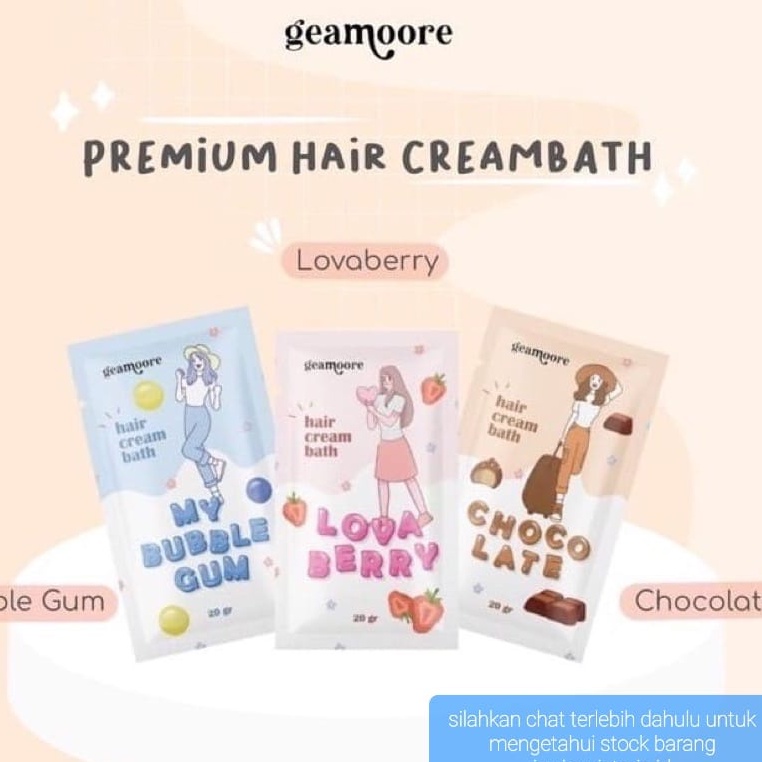 GEAMOORE HAIR CREAMBATH MASKER RAMBUT SACHET 20GR PERAWATAN RAMBUT