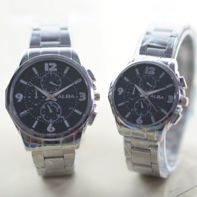 jam tangan couple alba sudah sepasang