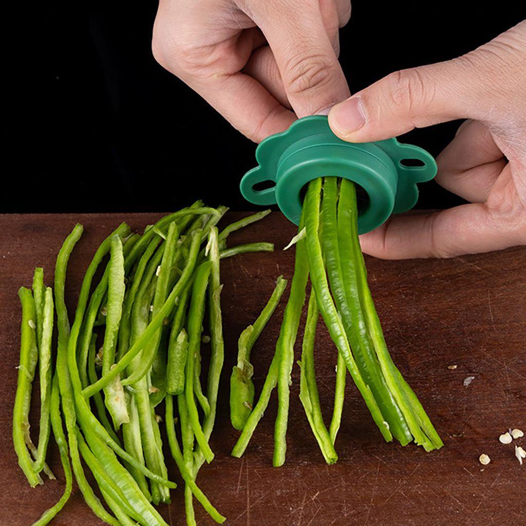 REBUY Green Onion Slicer Kreatif Multifungsi Kawat Bawang Hijau Gadget Dapur Speedy Safe Parutan Sayur