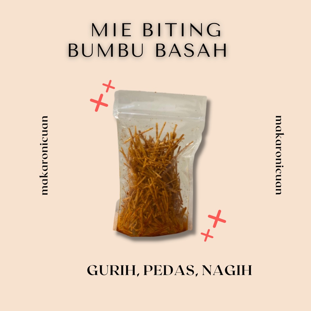 

(PROMO OPENING) Mie biting Pedas 100gr mie lidi