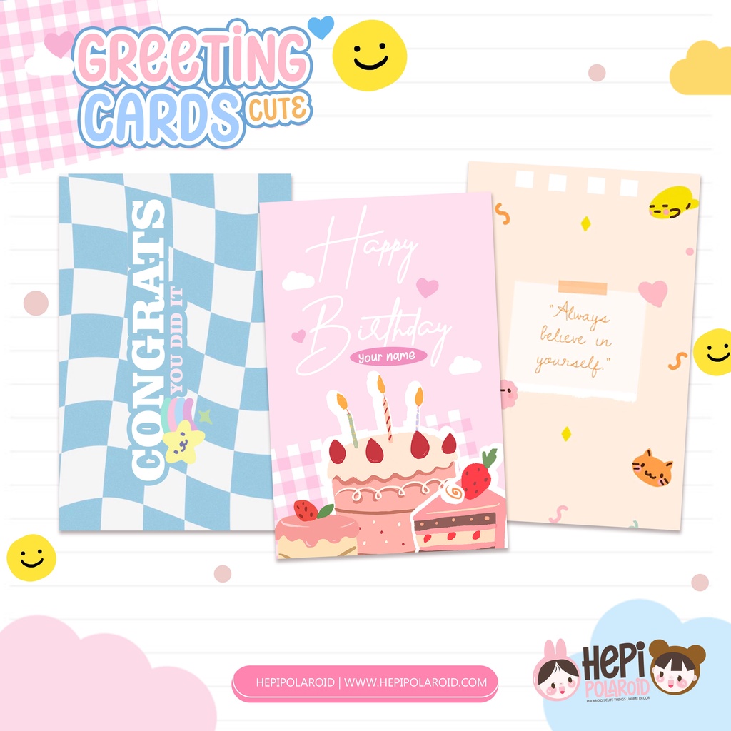 Jual Greetings Card Kartu Ucapan Gift Card / Thank You Card 1 Sisi | Shopee  Indonesia