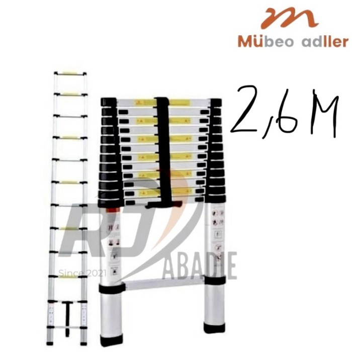 Tangga Teleskopik Single Aluminium Telescopic Ladder Tipe I MULLER 2.6M