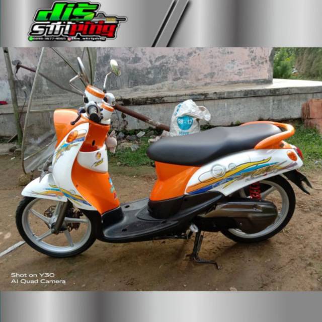 STRIPING/LIST/STICKER FINO KARBU TRANSPARAN COSTUM STAR TERBARU