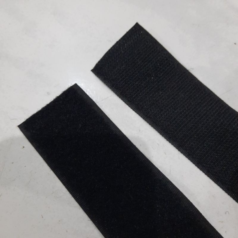 velcro perekat 3.8 cm 38 mm HITAM per Meter