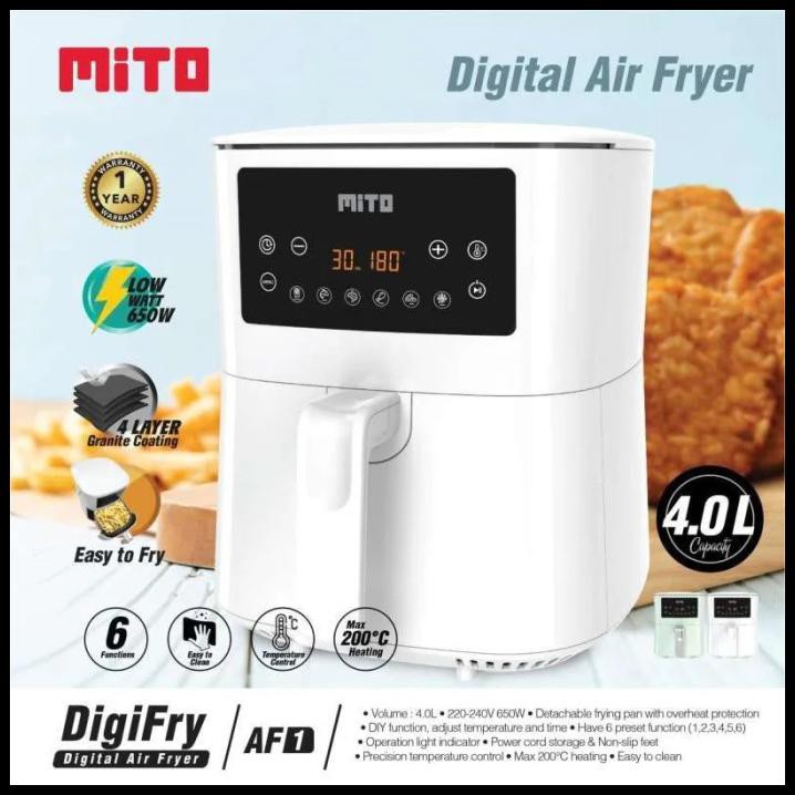 Air Fryer Mito Af-1 Af1 4Liter Low Watt