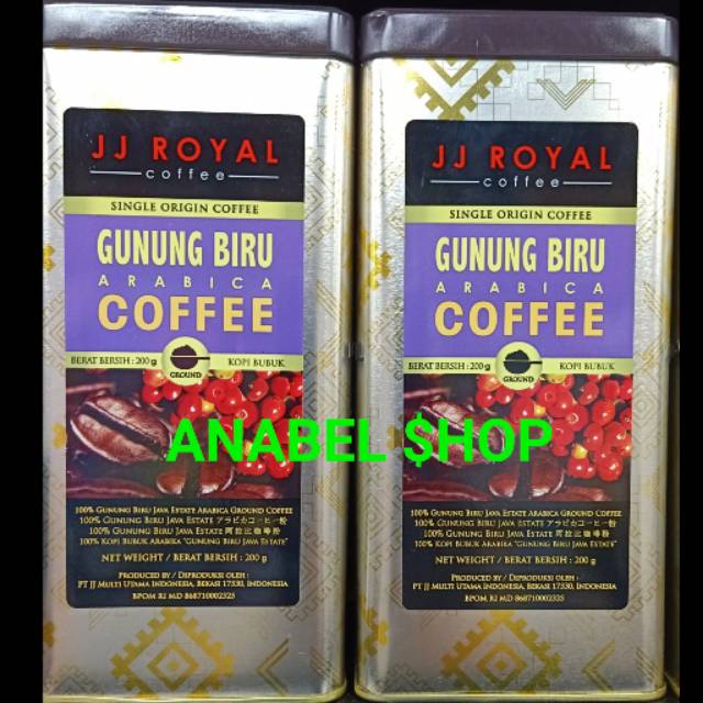 

JJ Royal Gunung Biru Arabica Ground Coffee Kopi Bubuk Java Estate Arabika Tin Kaleng