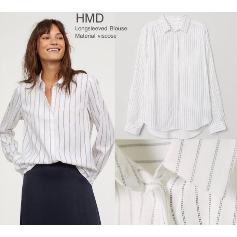 hm stripe shirt kemeja