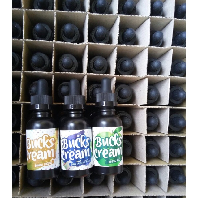 BUCKS CREAM BERRY CHEESECAKE BANANA PUDDING APPLE PIE PREMIUM LIQUID 30ML 3MG ROKOK ELECTRIC VAPE