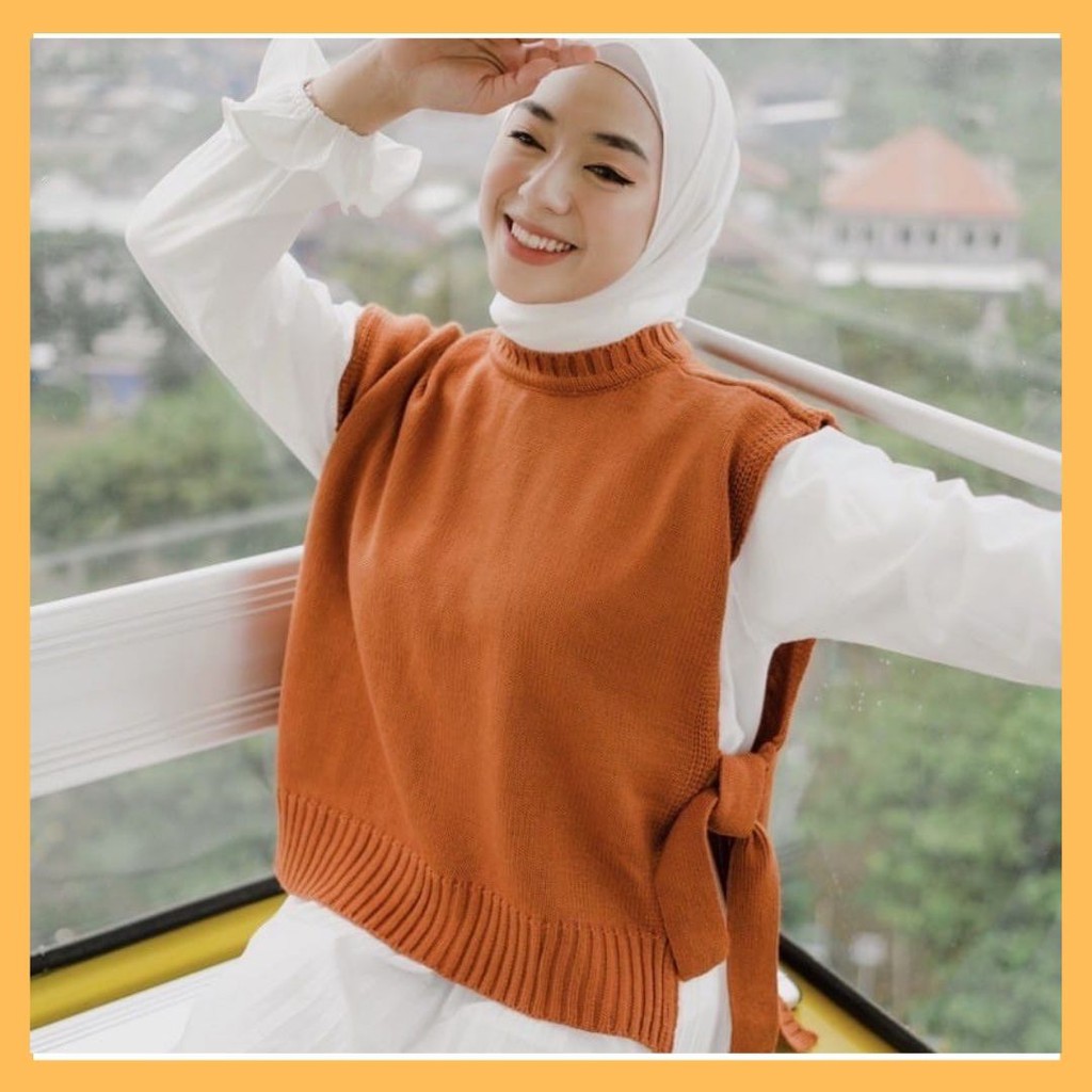 ROMPI RAJUT TALI / OUTER KNITED WEAR / ILLO VEST KNIT / ROMPI WANITA / ROMPI OVERSIZE