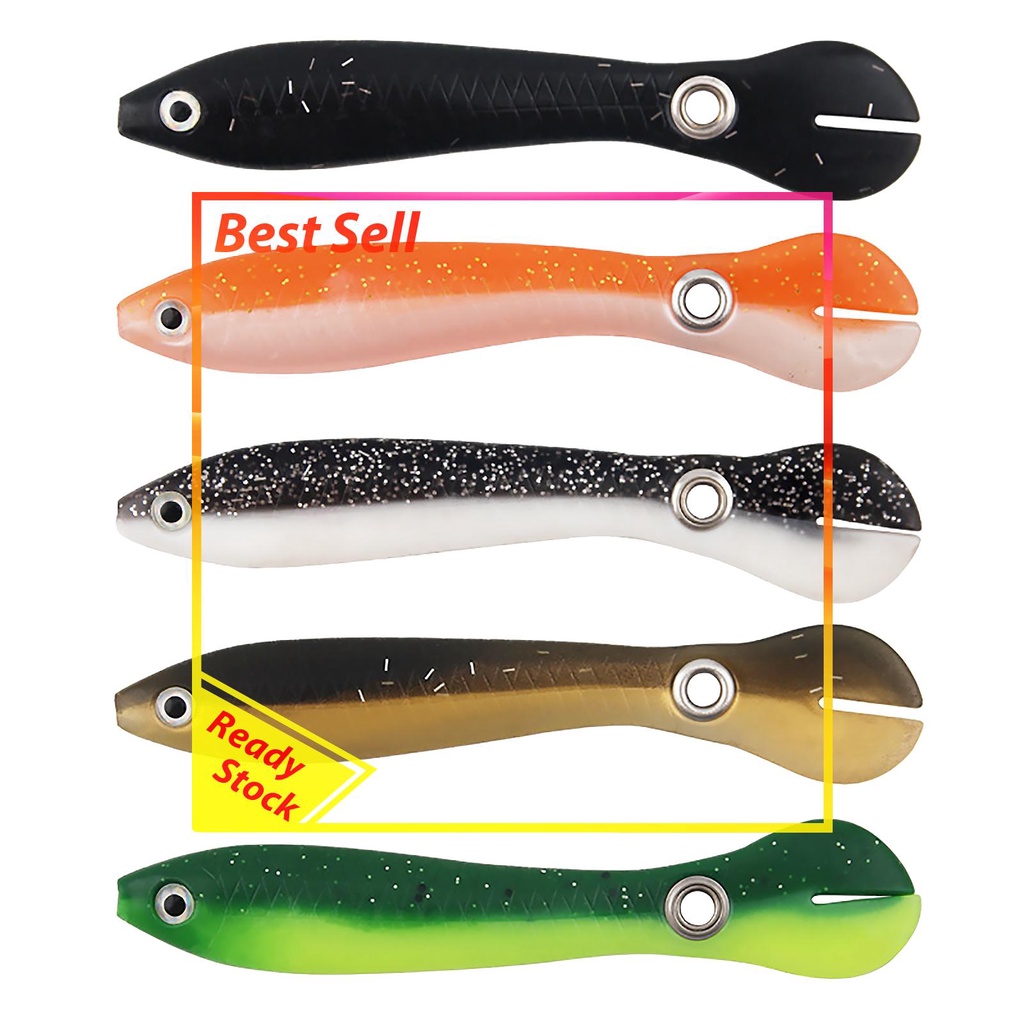 5 Pcs Umpan Pancing Soft Bait Bahan Plastik Ukuran 3.94 &quot;