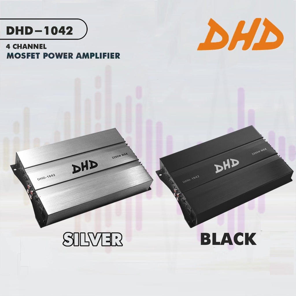 Power Amplifier 4 Channel DHD 1042 Black and Silver