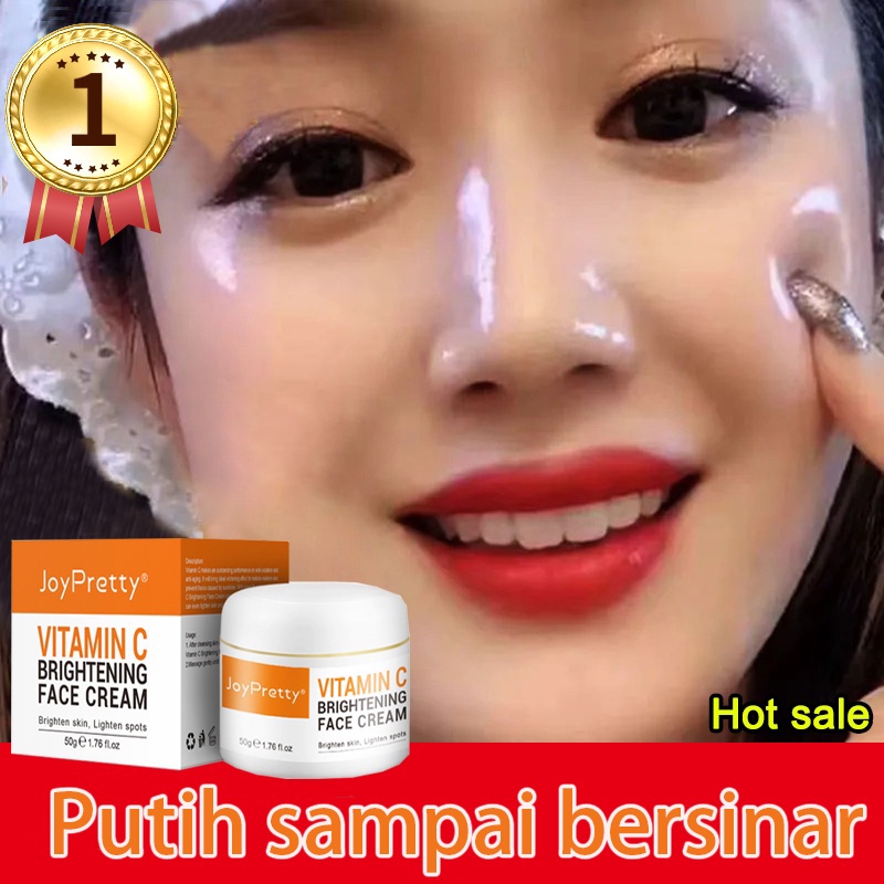 Cream Pemutih Wajah Perawatan Wajah Vitamin C Cream 50G Untuk Anti-kerut, Pelembab, Pemutihan Cepat Cream Pemutih Wajah