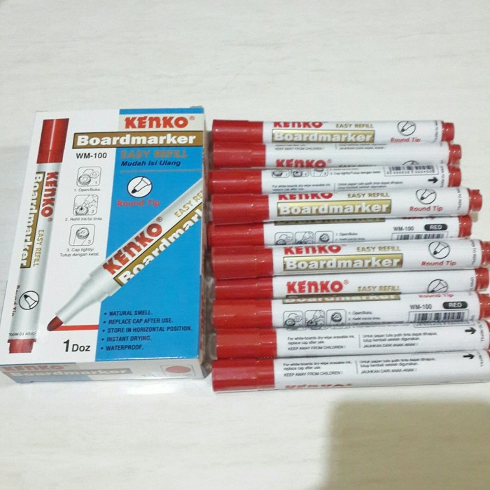 

Spidol KENKO Boardmarker Warna Merah